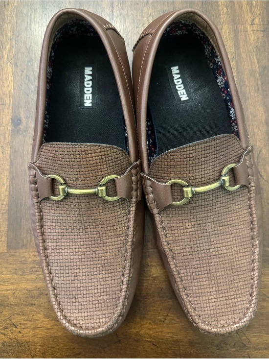 Steve Madden Other - Steve Madden Men's Brown Textured Slip-On Loafers with Bridle Bit